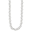 Sterling Silver 18inch Polished Fancy Heart Link Necklace
