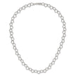 Sterling Silver 18inch Polished Fancy Heart Link Necklace