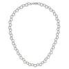 Sterling Silver 18inch Polished Fancy Heart Link Necklace