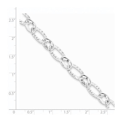 Sterling Silver 7.5inch Polished Fancy Link Bracelet