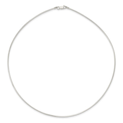 Sterling Silver Solid Polished 1.4mm Neck Wire Necklace