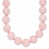 10-10.5mm Smooth Beaded Rose Quartz Necklace w/Sterling S.RH Clasp