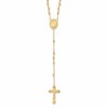 Sterling Silver Flash Gold-plated Polished Rosary Necklace