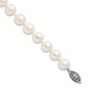 Sterling Silver Rhodium-plated 8-9mm White Near-Round Freshwater Cultured Pearl 7.25 inch Bracelet