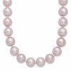 Sterling Silver Rhodium-plated 9-10mm Purple Near-Round Freshwater Cultured Pearl 18 inch Necklace