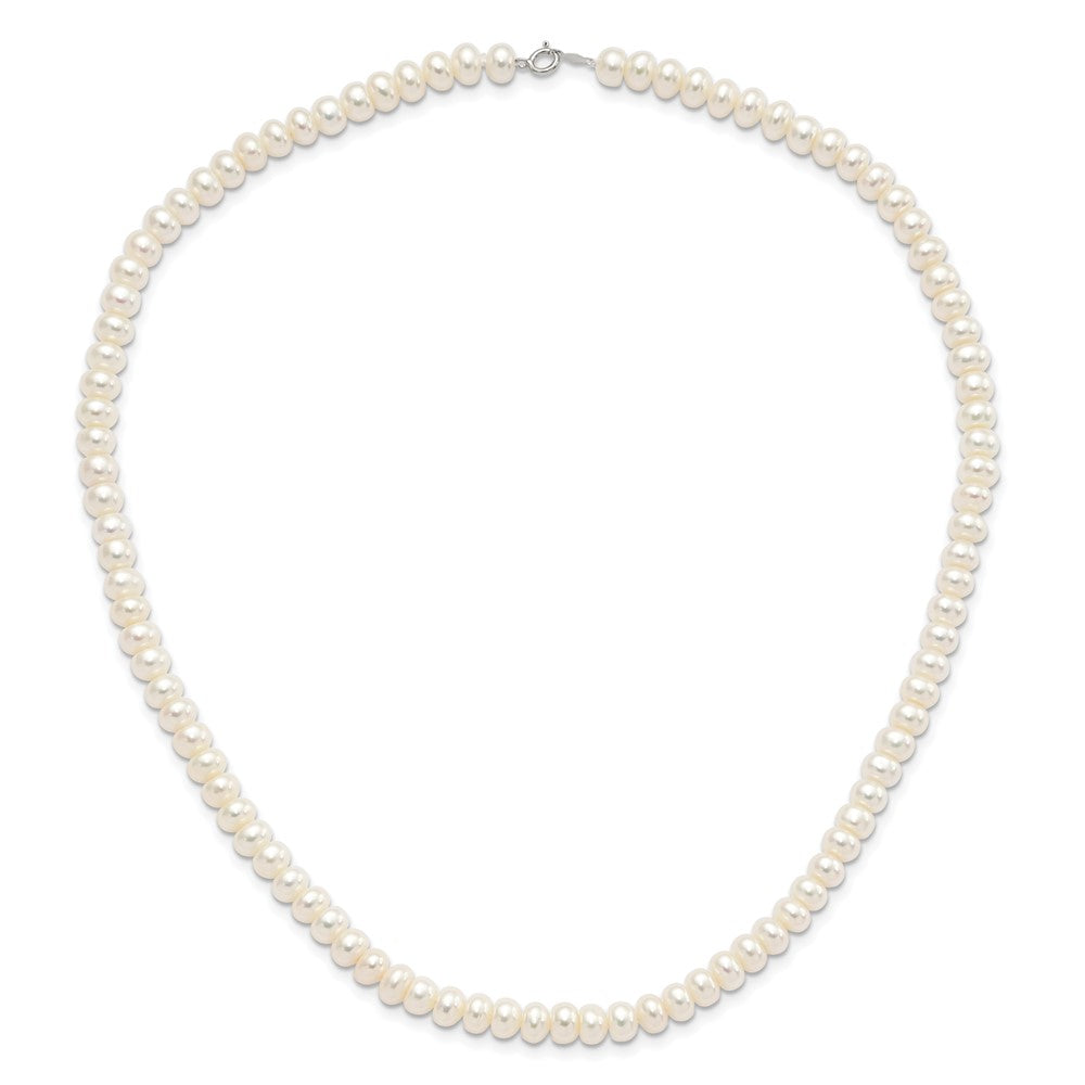 Sterling Silver Rhod-pltd White 6-7mm 3 piece FW Cultured Pearl Set