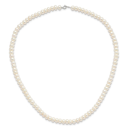 Sterling Silver Rhod-pltd White 6-7mm 3 piece FW Cultured Pearl Set