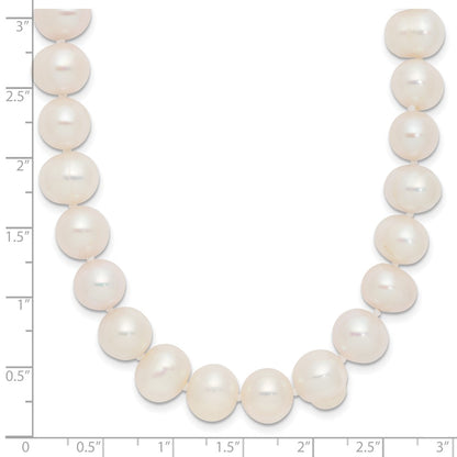 9-10mm White Semi-Round Freshwater Cultured Pearl Endless 80 inch Necklace