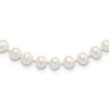 Sterling Silver Madi K Rhodium-plated 5-6mm White Semi-Round Freshwater Cultured Pearl 14 inch with 2 inch Extension Children's Necklace