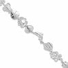 De-Ani Sterling Silver Rhodium-plated Polished Multi-Shell and Sealife Bracelet