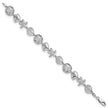 De-Ani Sterling Silver Rhodium-Plated Polished Starfish / Shells / Sand Dollar Bracelet