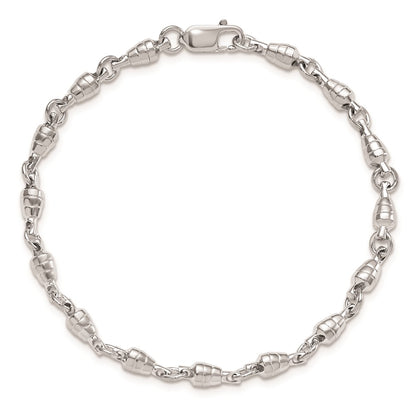 De-Ani Sterling Silver Rhodium-plated Polished Swivel Link Bracelet