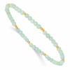 Sterling Silver Gold-plated 3mm Blue Quartz Stretch Bracelet