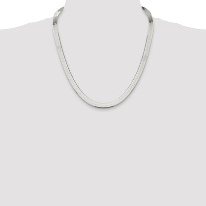 Sterling Silver Rhodium-plated 8mm Magic Herringbone Chain