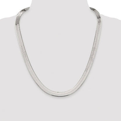 Sterling Silver Rhodium-plated 8.75mm Magic Herringbone Chain