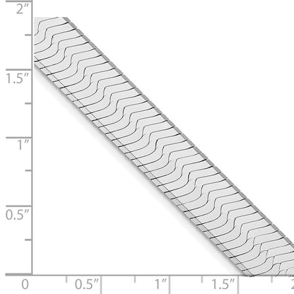 Sterling Silver Rhodium-plated 10.5mm Magic Herringbone Chain
