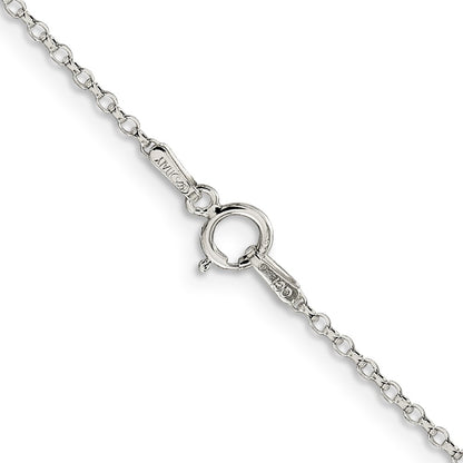 Sterling Silver 1.5mm Diamond-cut Rolo Cable Chain