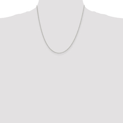 Sterling Silver 1.5mm Diamond-cut Rolo Cable Chain