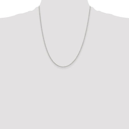 Sterling Silver 1.5mm Diamond-cut Rolo Cable Chain