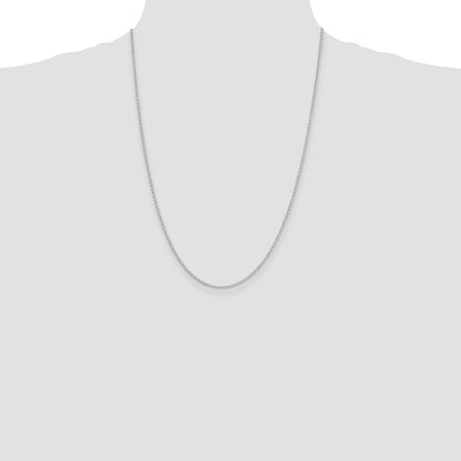 Sterling Silver 1.5mm Diamond-cut Rolo Cable Chain
