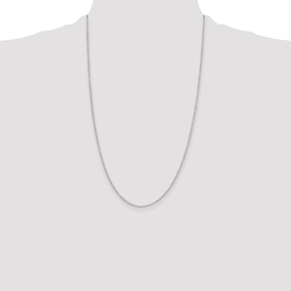 Sterling Silver 1.5mm Diamond-cut Rolo Cable Chain