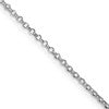 Sterling Silver Rhodium-plated 1.5mm Diamond-cut Rolo Cable Chain