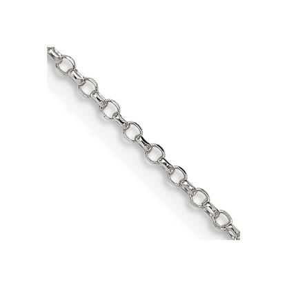 Sterling Silver 1.5mm Diamond-cut Rolo Cable Chain