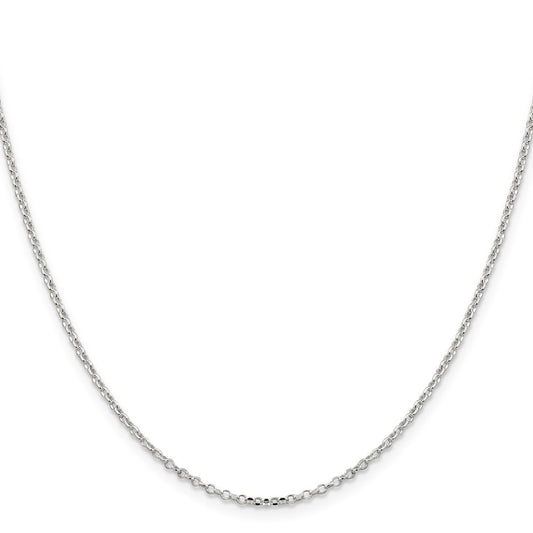 Sterling Silver 1.75mm Diamond-cut Rolo Cable Chain