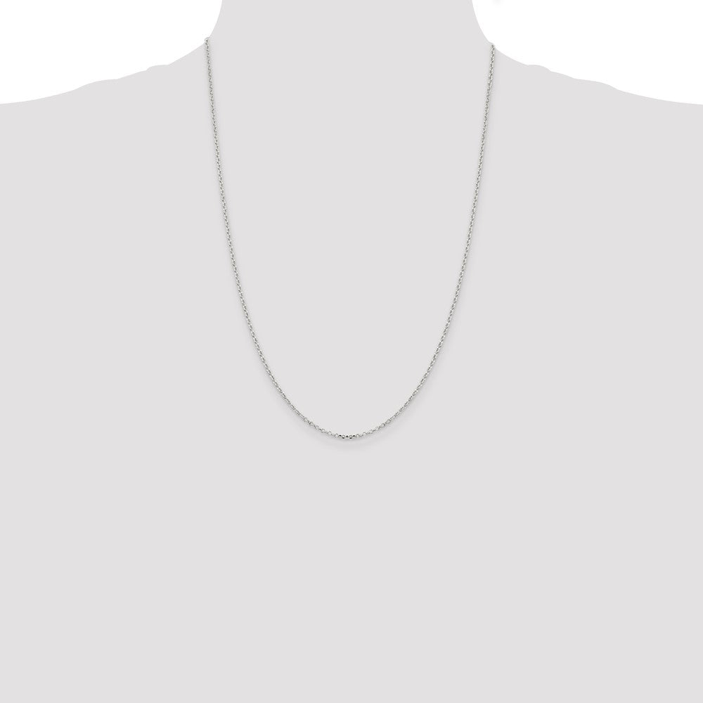 Sterling Silver 1.75mm Diamond-cut Rolo Cable Chain