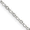 Sterling Silver 1.75mm Diamond-cut w/2in ext. Rolo Cable Chain