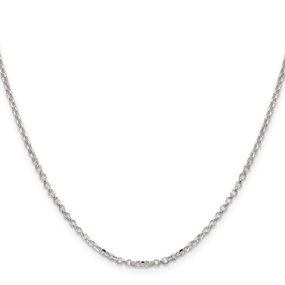 Sterling Silver 2.2mm Diamond-cut Rolo Cable Chain