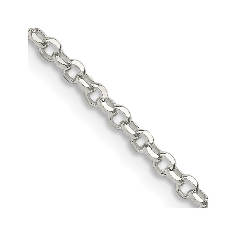 Sterling Silver 2.2mm Diamond-cut Rolo Cable Chain