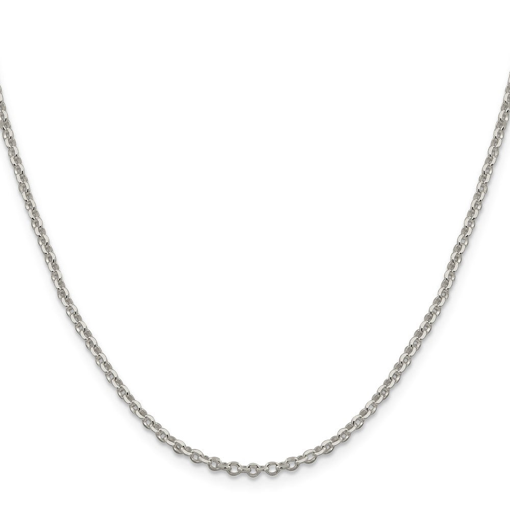Sterling Silver 2.6mm Diamond-cut Rolo Cable Chain