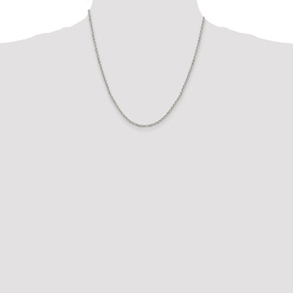 Sterling Silver 2.6mm Diamond-cut Rolo Cable Chain