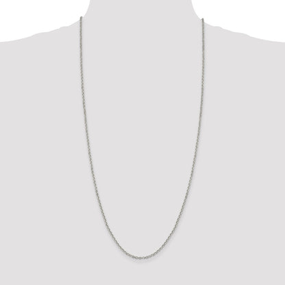 Sterling Silver 2.6mm Diamond-cut Rolo Cable Chain