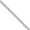 Sterling Silver Rhodium-plated 2.6mm Diamond-cut Rolo Cable Chain
