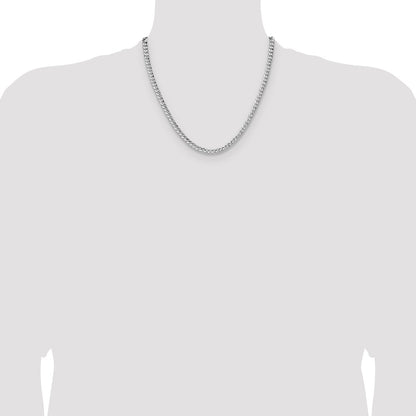 Sterling Silver 4.75mm Hammered Curb Chain