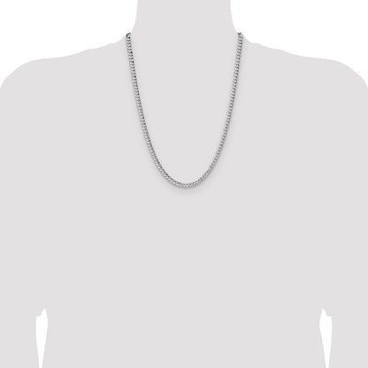Sterling Silver 4.75mm Hammered Curb Chain