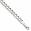 Sterling Silver 7.6mm Hammered Curb Chain