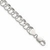 Sterling Silver 7.6mm Hammered Curb Chain