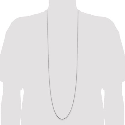 Sterling Silver Rhodium-plated 1.5mm Round Box Chain