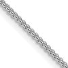 Sterling Silver Rhodium-plated 1.5mm Round Box Chain