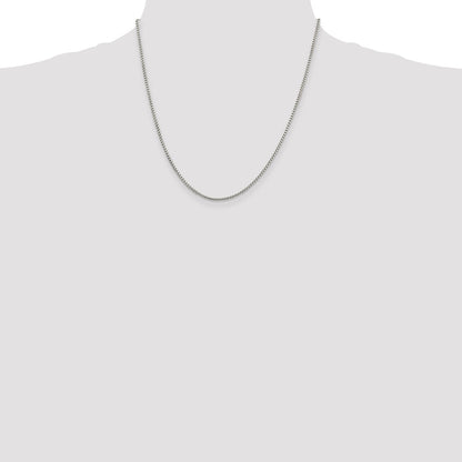 Sterling Silver 1.75mm Round Box Chain