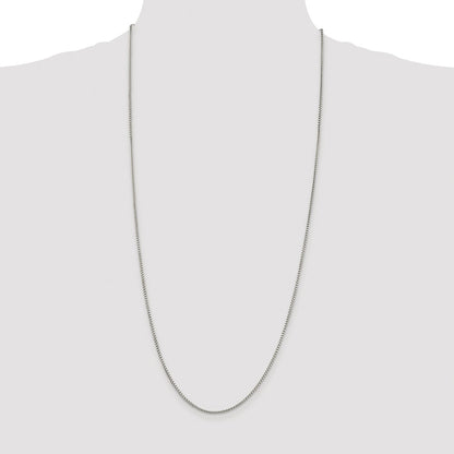 Sterling Silver Rhodium-plated 1.75mm Round Box Chain