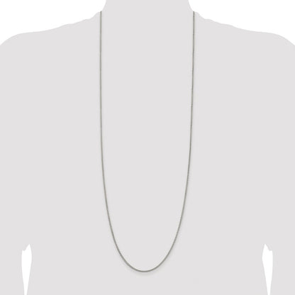 Sterling Silver Rhodium-plated 1.75mm Round Box Chain