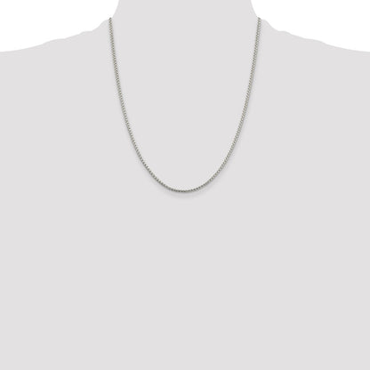 Sterling Silver 2mm Round Box Chain