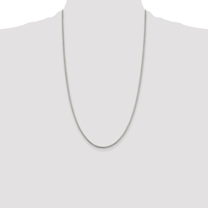 Sterling Silver 2mm Round Box Chain
