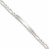 Sterling Silver 8inch Polished Engraveable Figaro Link ID Bracelet