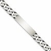 Sterling Silver 8.5inch Engraveable Antiqued Curb Link ID Bracelet