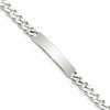 Sterling Silver 8inch Polished Engraveable Curb Link ID Bracelet